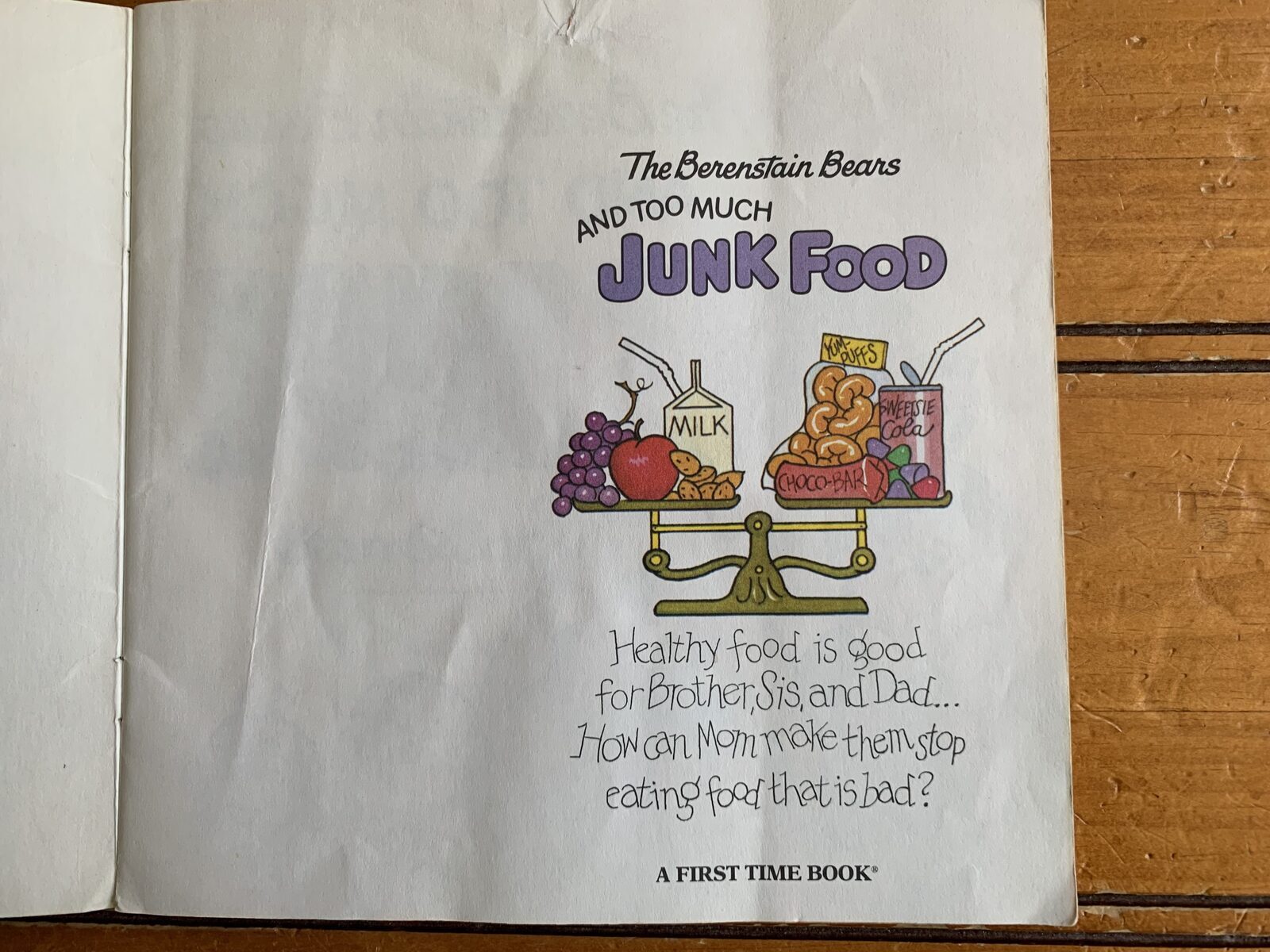 The intro rhyme page from The Berenstain Bears and Too Much Junk Food