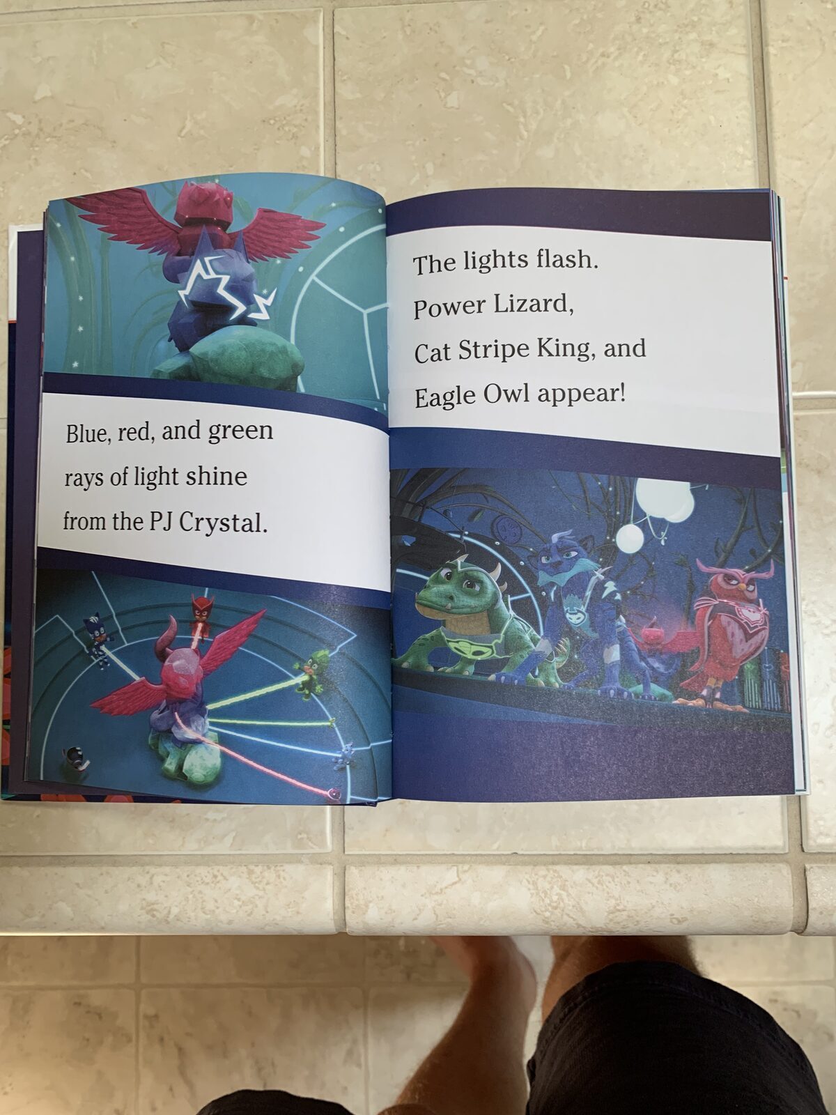 A page from the story where three magical creatures appear out of nowhere