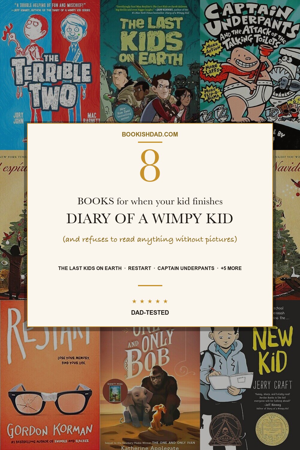 The 8 Books to Read When Your Kid Finishes Diary of a Wimpy Kid pin