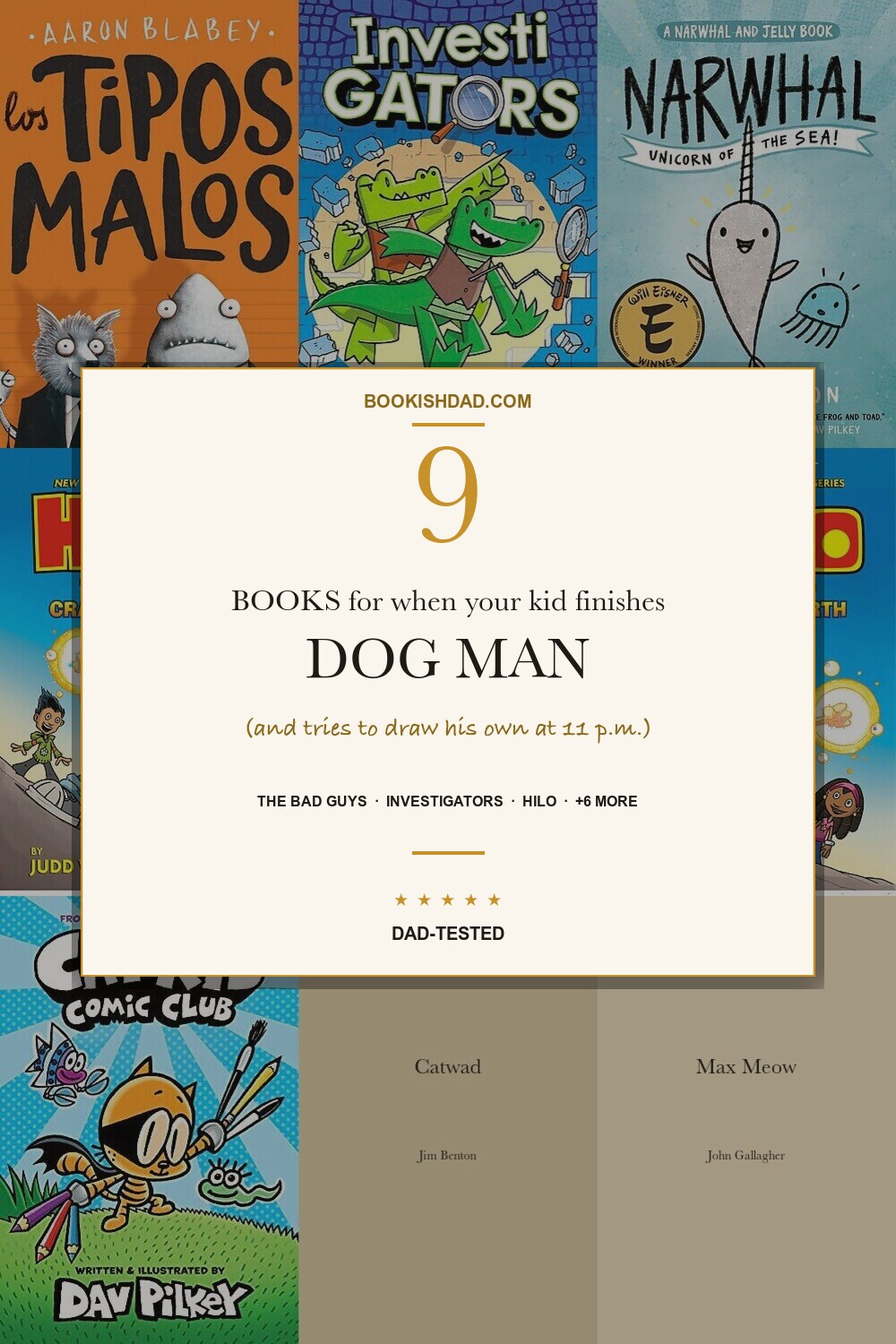 The 9 Books to Read When Your Kid Finishes Dog Man pin